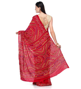 Maroon Moss Crepe Saree