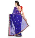 Royal Blue Faux Georgette Saree