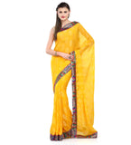 Yellow Faux Georgette Saree