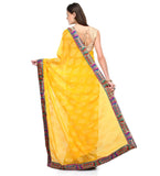 Yellow Faux Georgette Saree