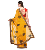 Mustard Faux Chiffon Saree