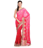 Rose Shaded Faux Georgette Saree