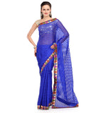 Royal Blue Net Saree