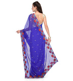 Royal Blue Faux Georgette Saree