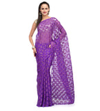 Violet Net Brasso Saree