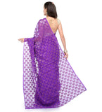 Violet Net Brasso Saree