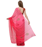 Pink Shaded Faux Georgette Saree