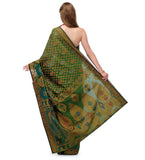 Green Banarasi Chanderi Cotton Saree