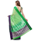 Green Cotton Blend Banarasi Saree