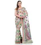 Pista Green Supernet Banarasi Saree