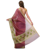 Purple Banarasi Chanderi Cotton Saree