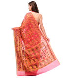 Pink Banarasi Cotton Silk Saree