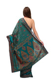 Teal Green Banarasi Chanderi Cotton Saree