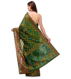 Green Banarasi Chanderi Cotton Saree