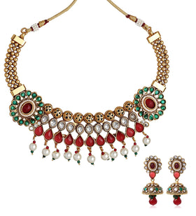 Semi-Precious Stone Studded Necklace Set