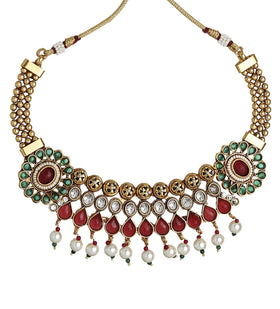 Semi-Precious Stone Studded Necklace Set