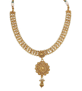 Antique Gold Toned Necklace Set