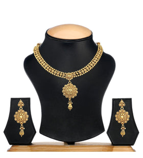 Antique Gold Toned Necklace Set