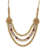 Antique Gold Toned Bandhai Necklace Set