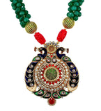 Multi-Color Beaded Designer Bridal Pendant Set