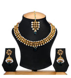 Blue Stone Studded Designer Necklace Set