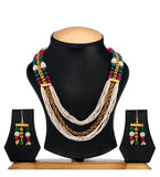 Gold Toned Multi-Color Beaded Mala Set