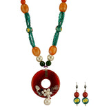 Antique Fancy Beaded Pendant Set