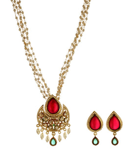 Multi-Color Stone & Moti Beaded Designer Mala Set