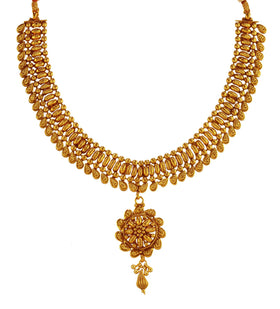 Antique Gold Toned Necklace Set