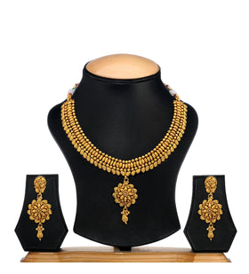 Antique Gold Toned Necklace Set