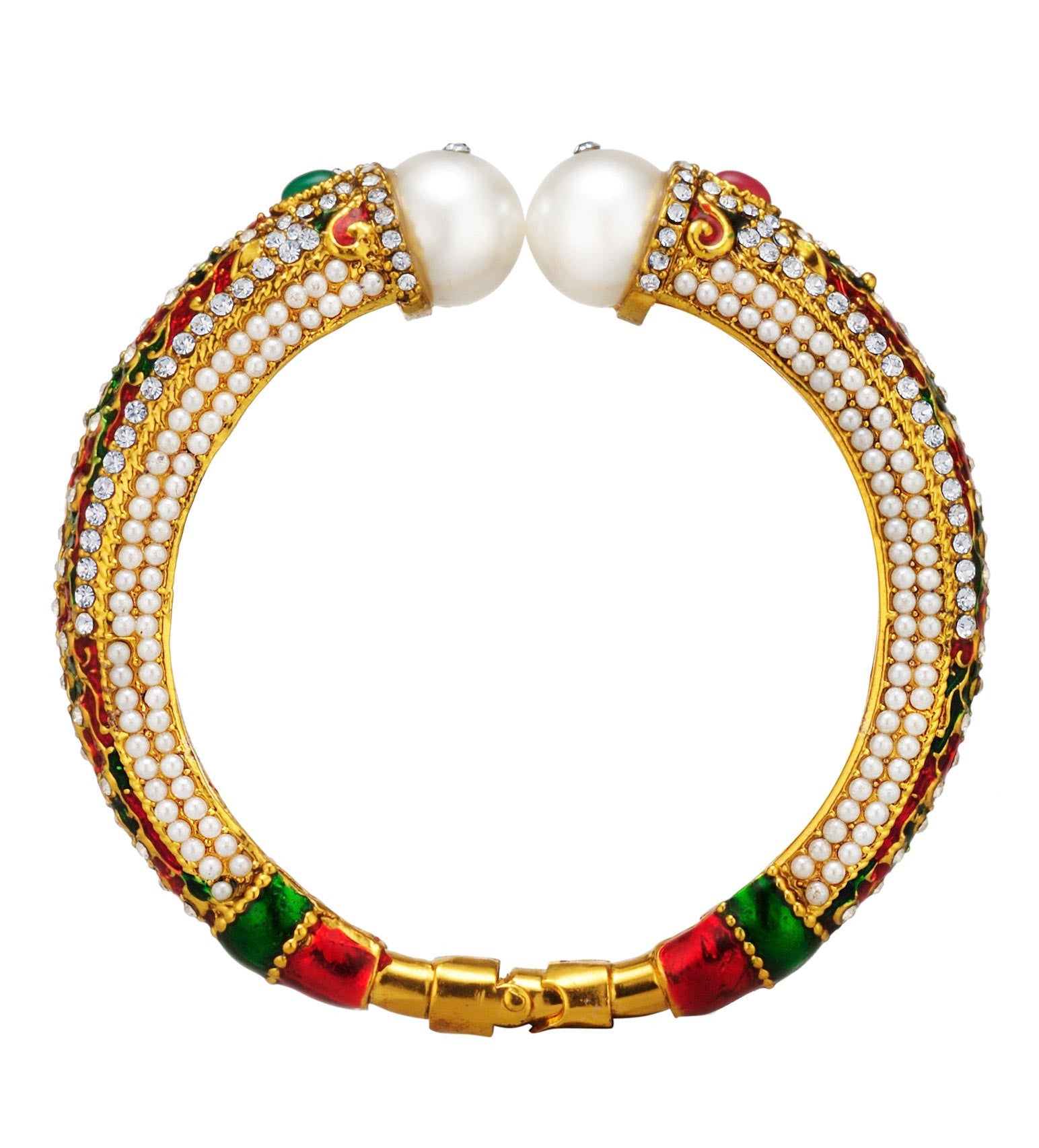 Antique Golden Toned Meenakari Bangle