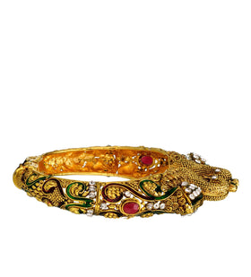 Antique Gold Toned Designer Bangle