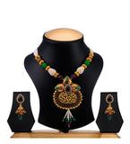 Multi-Color Stone Studded Beaded Mala Set