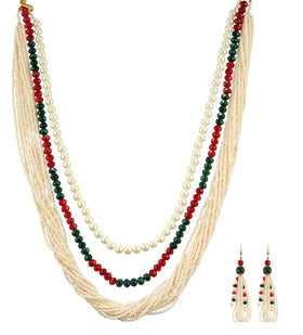 Pearl, Stone & Beaded Designer Bridal Mala Set