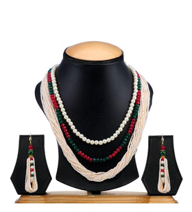 Pearl, Stone & Beaded Designer Bridal Mala Set