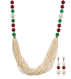 Multi-Color Beaded Trendy Designer Mala Set