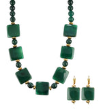 Green Heavy Stone Fancy Necklace Set