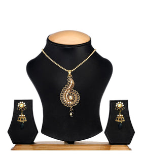 Black Gold Toned Designer Necklace Set