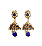 Royal Blue Temple Design Chain Pendant Set