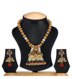 Peacock Designed Polki Necklace Set