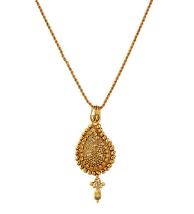 Antique Gold Toned Chain Pendant Set