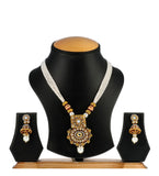 White Stone Studded Trendy Mala Set