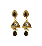 Jodhpuri Black Precious Stone Studded Pendant Set