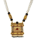 Black Stone Studded Designer Mala Set