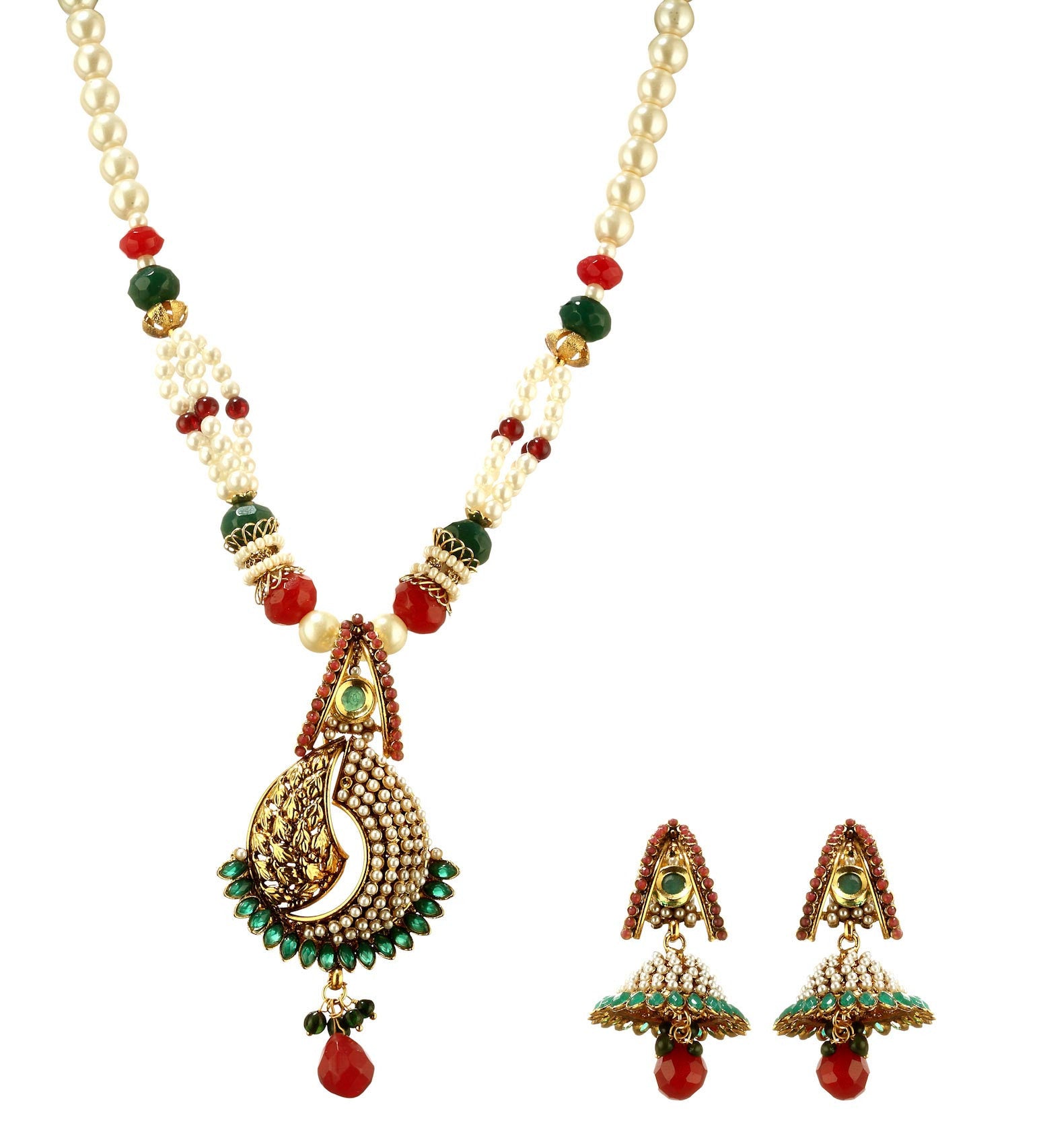 Multi-Color Stone Studded Designer Mala Set