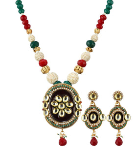 Semi-Precious Stone Studded Bridal Necklace Set