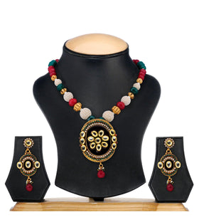 Semi-Precious Stone Studded Bridal Necklace Set