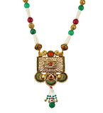 Meenakari Peacock Designed Mala Set