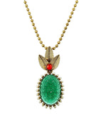 Green Stone Studded Designer Pendant Set