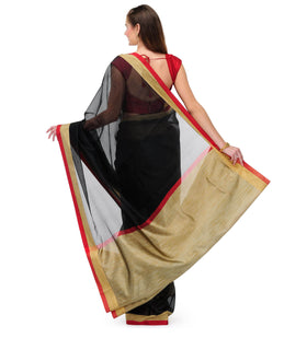 Black Supernet Banarasi Saree